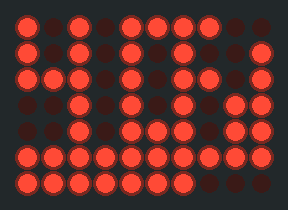 Remote screen: dots filling down, metres counting down